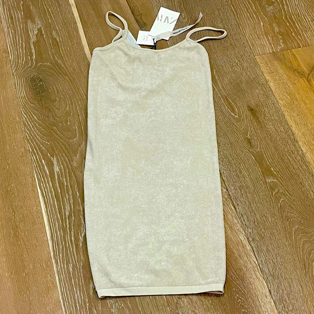 Zara NWT Limitless Contour Collection Cream Dress XS/S